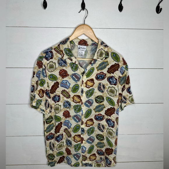 Disney Tops - Disney Parks Disney Vacation Club DVC Woven Shirt Allover print - Size Small
